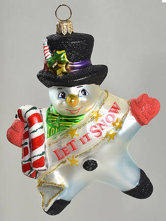 Santa Collection Snowman Star-Let It Snow - No Box