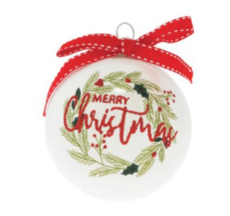 Holiday Cheer Merry Christmas Wreath Round - No Box