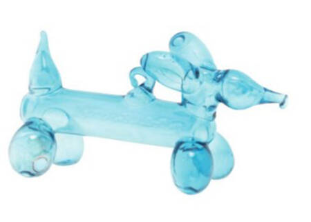Brilliant Brights Translucent Blue Balloon Dog - No Box