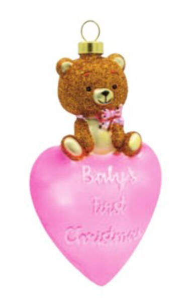 Brilliant Brights Baby Girl Bear-First Christmas - No Box