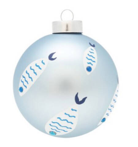 Festive Blues Blue Tuna Fish Round - No Box
