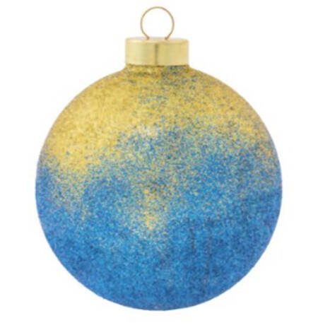 Festive Blues Blue & Gold Glitter Round - No Box
