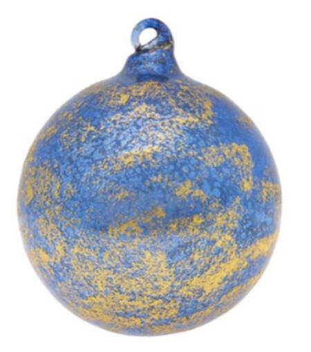 Festive Blues Blue & Gold Speckled Round - No Box