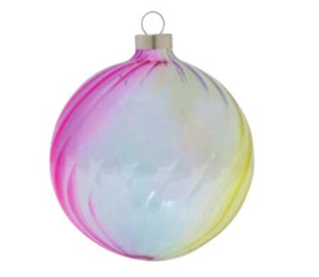 Festive Blues Iridescent Translucent Round - No Box 42