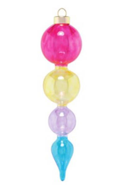 Festive Blues Vibrant Bubble Finial - No Box