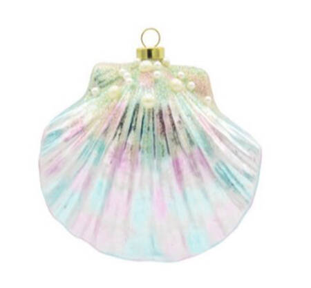 Festive Blues Seaside Seashell - No Box