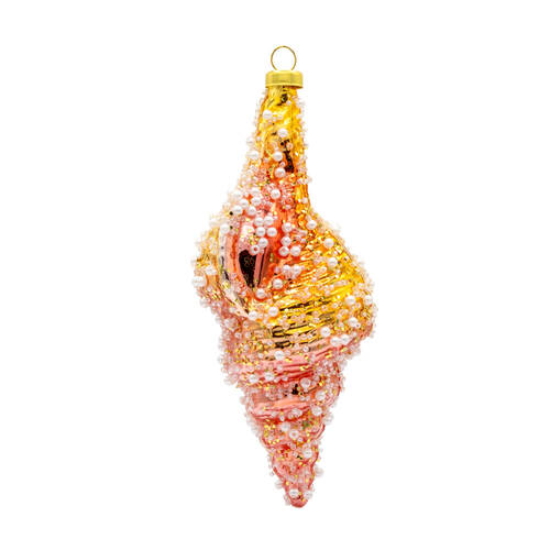 Festive Blues Conch Shell - No Box