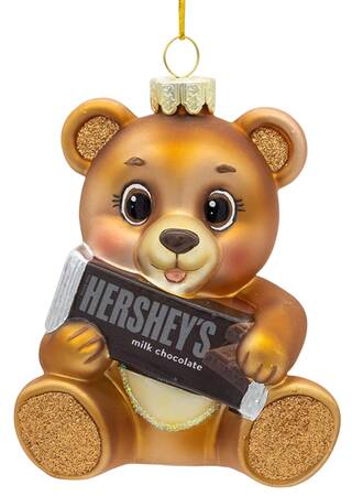Hershey's Ornaments Teddy Bear With Hershey Bar - No Box