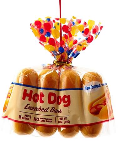Food Gourmet Bag Of Bread-Hot Dog Buns - No Box Nb58a