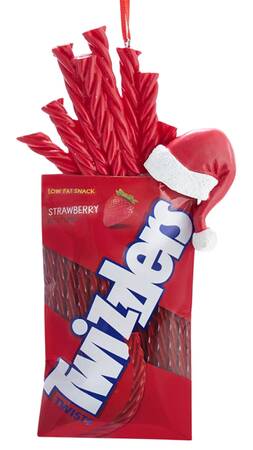 Hershey's Ornaments (Resin) Twizzlers With Santa Hat - No Box