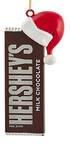 Hershey's Ornaments (Resin) Hershey's Bar With Santa Hat - No Box