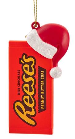 Hershey's Ornaments (Resin) Reese's Cups With Santa Hat - No Box