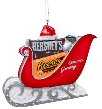 Hershey's Ornaments (Resin) Sleigh Of Hershey's Products - No Box