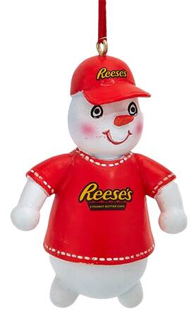 Hershey's Ornaments (Resin) Snowman In Reese's T Shirt - With Box 50b