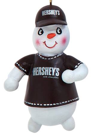 Hershey's Ornaments (Resin) Snowman In Hershey's T Shirt - With Box 50a