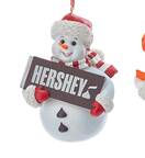 Hershey's Ornaments (Resin) Snowman Holding Hershey's Bar - No Box 39c