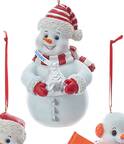 Hershey's Ornaments (Resin) Snowman Holding Hershey's Kiss - No Box 39b