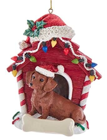 Dog Breeds in Doghouses Tan Dachshund - No Box