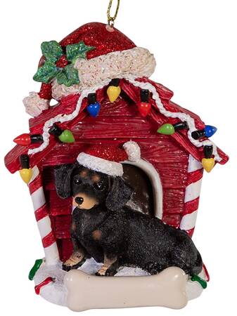 Dog Breeds in Doghouses Black & Tan Dachshund - No Box