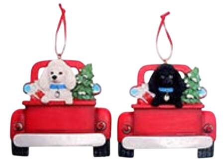 Dog Breeds in Trucks Black Poodle - No Box