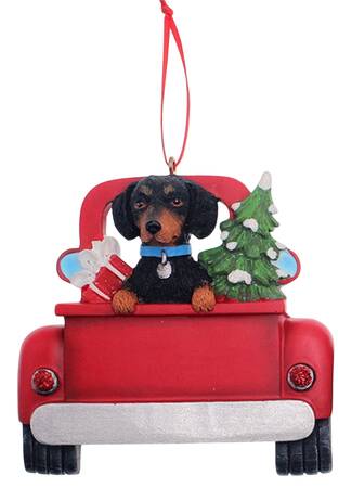 Dog Breeds in Trucks Black & Tan Dachshund - No Box