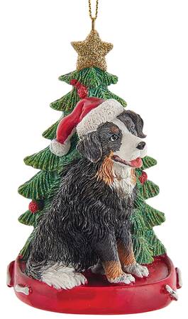 Pet Breeds with Christmas Trees Bernese Mountain Dog - No Box
