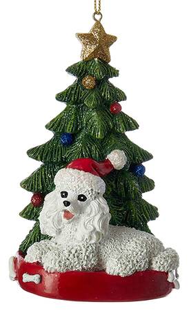 Pet Breeds with Christmas Trees Poodle - No Box