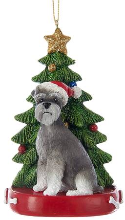 Pet Breeds with Christmas Trees Schnauzer - No Box