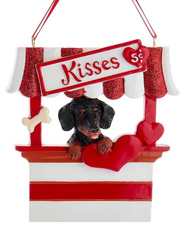Dog Breeds in Kissing Booths Black & Tan Dachshund - No Box