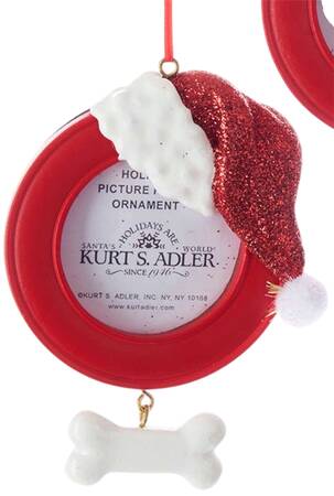 Pet Parade (Resin) Santa Hat Photo Frame- Dog - No Box