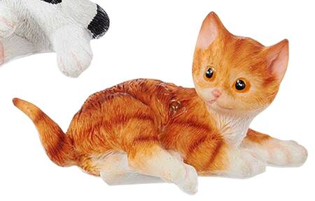 Pet Parade (Resin) Orange Tabby Kitten Lying Down - No Box