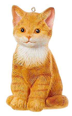 Pet Parade (Resin) Orange Tabby Kitten Sitting Up - No Box 70c