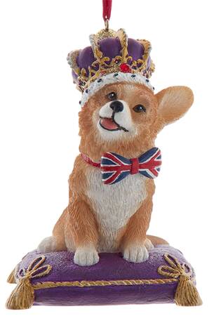 Pet Parade (Resin) Royal Corgi On Pillow - No Box