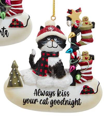 Pet Parade (Resin) Always Kiss Your Cat Goodnight - No Box 125b