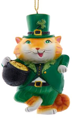 Pet Parade (Resin) Irish Cat- Leprechaun - No Box