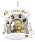 Pet Parade (Resin) Paw Prints On My Heart Frame- Cat - No Box 117b