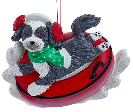 Dog Breeds on Snow Tubes Black & White Shih Tzu - No Box