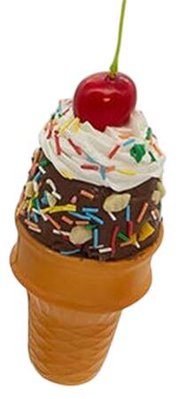 Santa's Cookie Bakery Ice Cream Cone W/ Cherry- C - No Box