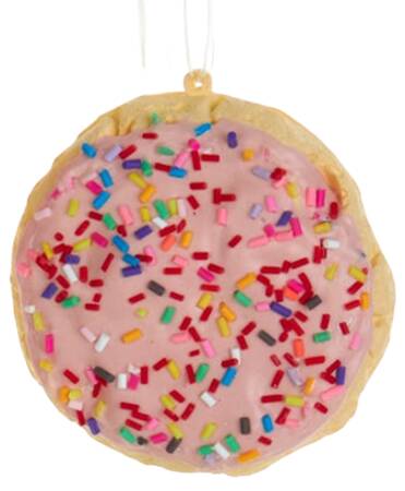 Santa's Cookie Bakery Sprinkle Cookie-Pink Icing - No Box 53b