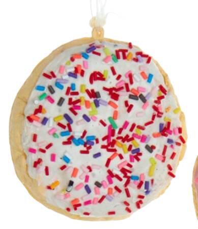 Santa's Cookie Bakery Sprinkle Cookie-White Icing - No Box 53a