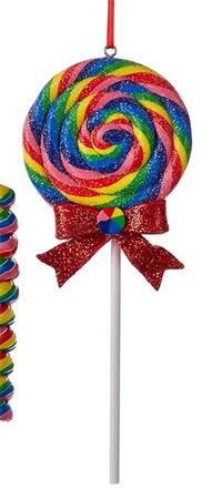Santa's Cookie Bakery Rainbow Lollipop-Red Bow - No Box