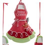 Santa's Cookie Bakery Apron- Baking Queen - No Box 96b