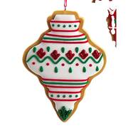 Santa's Cookie Bakery Red & Green Ornament Cookie- C - No Box
