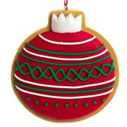 Santa's Cookie Bakery Red & Green Ornament Cookie- B - No Box 85b