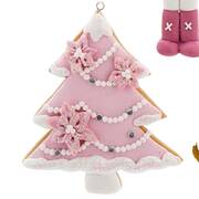 Santa's Cookie Bakery Pink Christmas Tree Cookie - No Box 68b