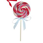 Santa's Cookie Bakery Pink Blue White Swirl Lollipop - No Box 67b