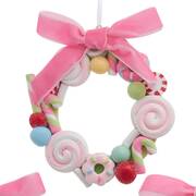 Santa's Cookie Bakery Candy Wreath W/ Bow Style C - No Box
