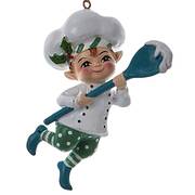 Santa's Cookie Bakery Elf Chef With Blue Spoon - No Box
