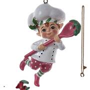 Santa's Cookie Bakery Elf Chef With Pink Spoon - No Box