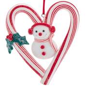 Santa's Cookie Bakery Snowman Candy Cane Heart - No Box 107b